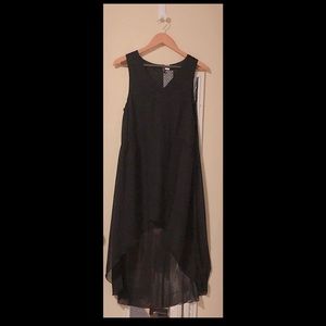 H&M black high low dress